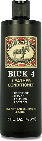 Bickmore Bick 4 Leather Conditioner and Leather Cleaner 16 oz - Will Not Darken Leather - Safe For All Leather Apparel, Furni