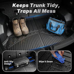 OEDRO Floor Mats & Cargo Mat Fit for Chrysler Pacifica 2017-2025 2026(No Hybrid Models), 7 and 8 Passenger Model, 2020-2025 Voyager Custom All-Weather Protection Full Set TPE Floor Liners