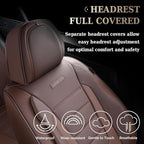 Coverado Car Seat Covers Front, Seat Covers for Cars, Waterproof 2-Pack Car Seat Cushions, Leather Carseat Seat Protectors, U