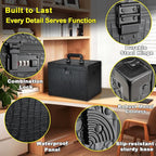 File Storage Cabinet File Organizer Document Organizer File Box in Office and Home with Combination Lock with 20 Letter Size 