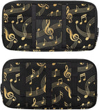 Musical Notes Car Sun Visor Storage Bag, Auto Interior Accessories Pocket Organizer, Multi-Pocket Visor Organizer Storage Pouch Fits Most Vehicles