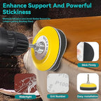 133 Pcs Drill Sanding Disc Attachment Polishing Kit, 3 Inch Headlight Restoration Kit, Wet Dry Hook and Loop Sandpaper Buffin