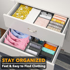 SpaceAid Drawer Organizer Clothes, 12 Pack Dresser Organizer Bins for Nursery, Closet Organization and Storage Dividers for C
