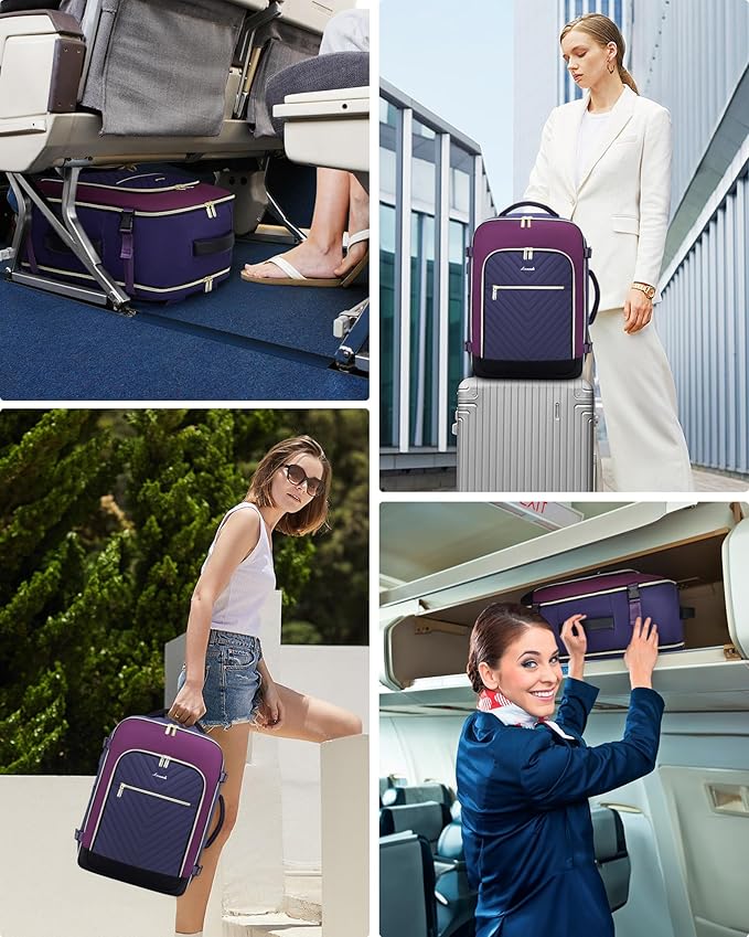 LOVEVOOK Large Travel Backpack for Women, TSA Carry on Backpack for Airplanes, 40L Personal Item Travel Bag for Women fits 17