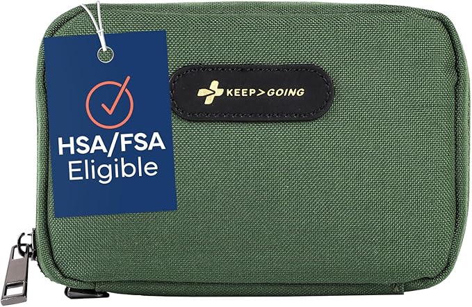 Keep Going Travel First Aid Kit for Kids – 130 Pc. for Car, Purse, Diaper Bag, Backpack, & Suitcase, with Latex-Free Bandages