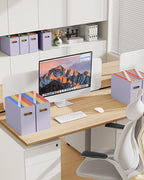 Oterri Cardboard File Organizer Box for Hanging File Folders Letter Size,File Box for Computer Desk,File Cabinet,Working Home