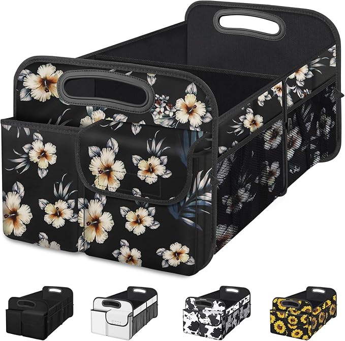 Femuar Car Trunk Organizer, Car Storage Organizer with Large Capacity Waterproof Collapsible Trunk Organizer for Car Suv/Jeep/Sedan