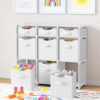 Cube Storage Organizer with Storage Bins Included - The Perfect Closet Organizers and Storage Solution. Includes 9 Storage Cu