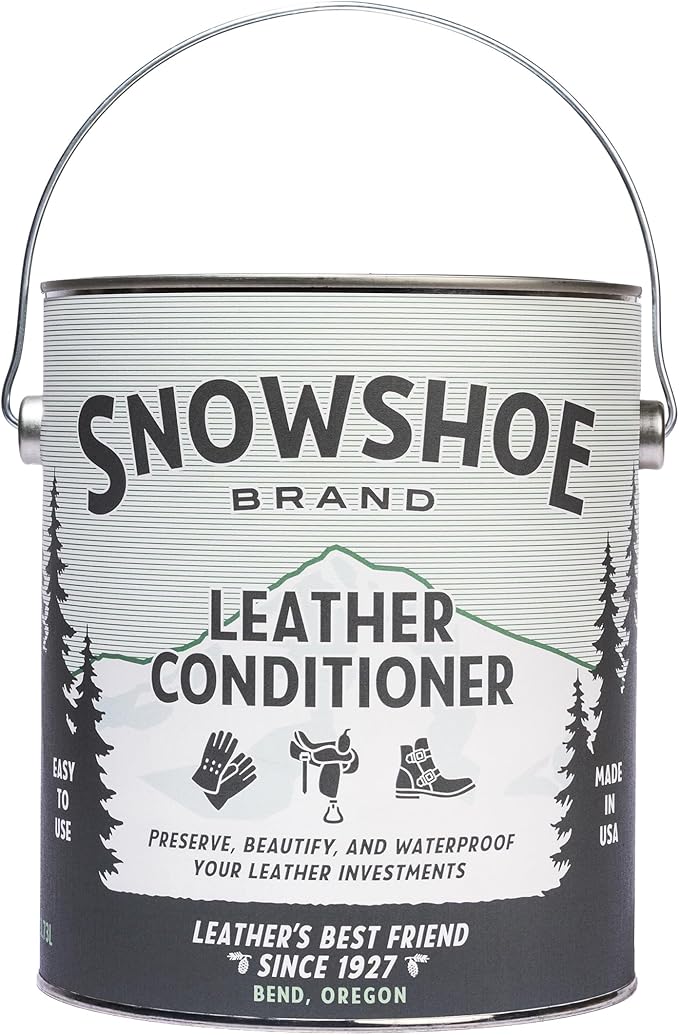 Snowshoe Leather Conditioner, Made in USA Since 1927 - Protect, Condition, Restore & Waterproof - Leather Conditioner for Fur
