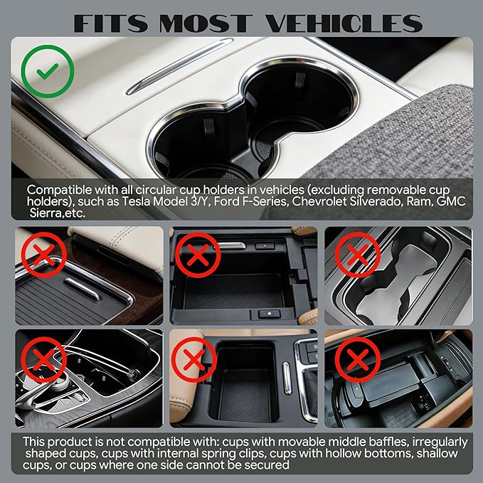 Car Tray & Desk for Laptop, Dual 360° Rotating, Anti-Slip Leather Surface, Steering Wheel Tray, Car Accessories- Compatible with Tesla Model Y/3/S, Ford F150/Explorer/Most Vehicles (Brown)