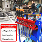 MUTUACTOR Magnetic Wrench Holder Heavy Duty,Anti-scratch Magnetic Mount Screwdriver Holders, 2 Layers Wrench Screw Drivers Ho