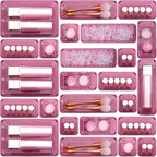 Kitchen Desk Drawer Organizers Storage for Office, Small Acrylic Vanity Trays Makeup for Drawer Bathroom Plastic Make up Orga