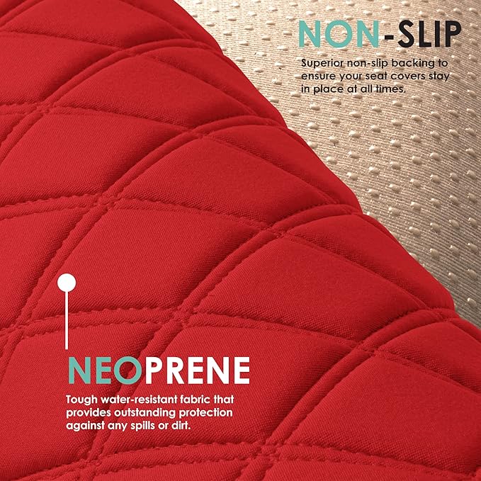 FH Group Car Seat Cover Cushion - Cars Trucks SUV, Neosupreme Car Seat Cushions, Waterproof Car Seat Cover Cushion, Universal