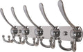 Dseap Coat Rack Wall Mounted - 5 Tri Hooks, Heavy Duty, Stainless Steel, Metal Coat Hook Rail for Coat Hat Towel Purse Robes 