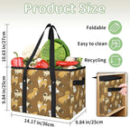 Reusable Grocery Bags Heavy Duty Shopping Bags Foldable Large Tote Bags with Long Handles & Hard Bottom