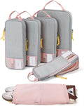 BAGSMART 6 Set /4 Set/2 Set Compression Packing Cubes for Travel, Lightweight Luggage Organizer Bags, Durable Space Saver Bag