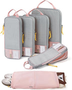 BAGSMART 6 Set /4 Set/2 Set Compression Packing Cubes for Travel, Lightweight Luggage Organizer Bags, Durable Space Saver Bag