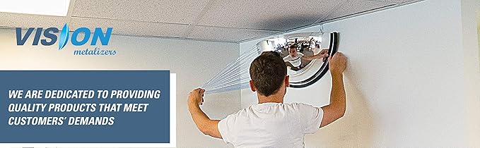 18" Outdoor Acrylic Round Convex Mirror, Security Mirror for Retail Stores, Warehouses, Driveways, and Parking Lots, Acrylic Mirror for Blind Spots and High-Traffic Areas