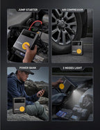 AstroAI Portable Car Jump Starter with Air Compressor, 150PSI 1750A Car Jumper Starter Battery Pack with Cordless Tire