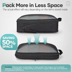 Veken 9/11 Set Compression Packing Cubes for Travel Essentials,Compressible Expandable Large Luggage Suitcase Organizer Bags 