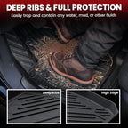 LASFIT Floor Mats & Cargo Liner for Chevrolet Malibu 2013-2015/Malibu Limited 2016 Only, All Weather TPE Custom Fit Floor Mats for Cars, 1st and 2nd Row Car Floor Mats for Malibu Accessories Black