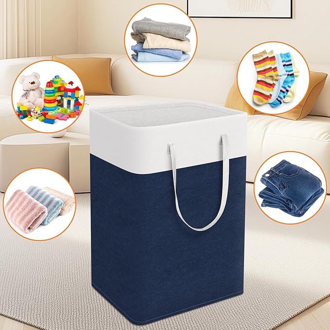 TasticTotes laundry basket 3-Pack, laundry hamper, Hamper with handles, collapsible laundry baskets, Waterproof dirty clothes