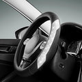 PIC AUTO Steering Wheel Cover, Sparkly Crystal Bling Glitter with Black Leather, Universal Fit 14.5"-15.5" Car Steering Wheel