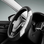 PIC AUTO Steering Wheel Cover, Sparkly Crystal Bling Glitter with Black Leather, Universal Fit 14.5"-15.5" Car Steering Wheel