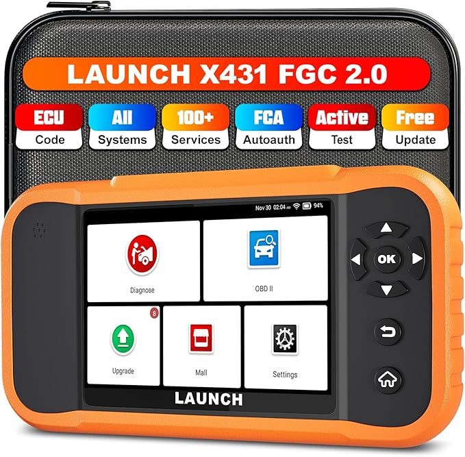 LAUNCH X431 Creader Elite 2.0 FGC OBD2 Scanner,ECU Code, Bi-Directional Scan Tool for Ford, for GM, for Chrysler,100+ Reset,