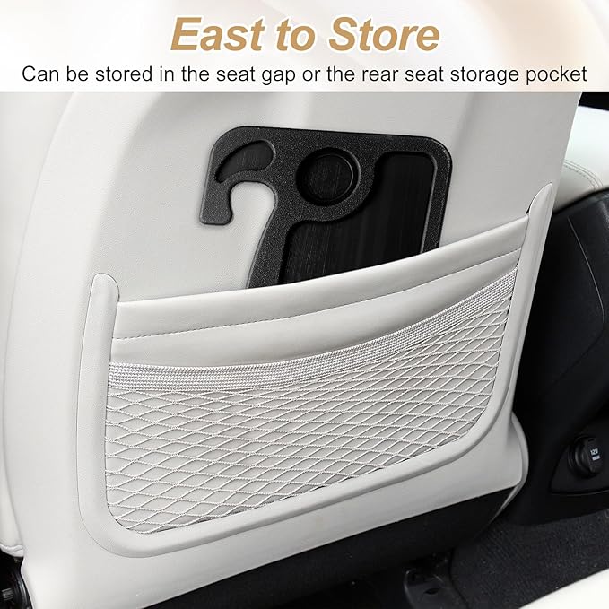 HARFINGTON 2 Pcs 2 in 1 Car Steering Wheel Tray Car Food Trays Auto Steering Wheel Under Table Desk for Eating Food Drink Laptop Writing Work, Black
