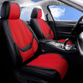 Coverado Seat Covers Full Set, Breathable Fabric&Leather Car Seat Cover, 5 Seats Universal Car Seat Protectors, Seat Cover Wa