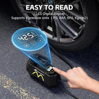 Tire Inflator Portable Air Compressor, Air Pump for Car Tires-9.84 Ft Cord,12V DC-Powered Auto Pump with Digital Pressure Gauge,Emergency LED Light, Car Accessories for Motorcycle Bicycle Ball Balloon