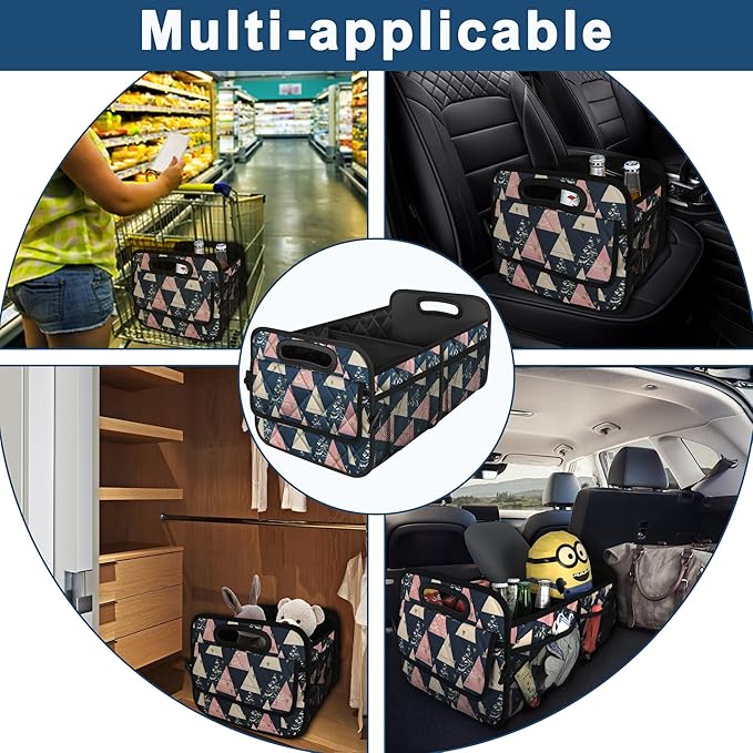 Deosk Trunk Organzier and Storage with 6 Big Pocket,Car Accessories for Women/Men 50L Waterproof Polyester for