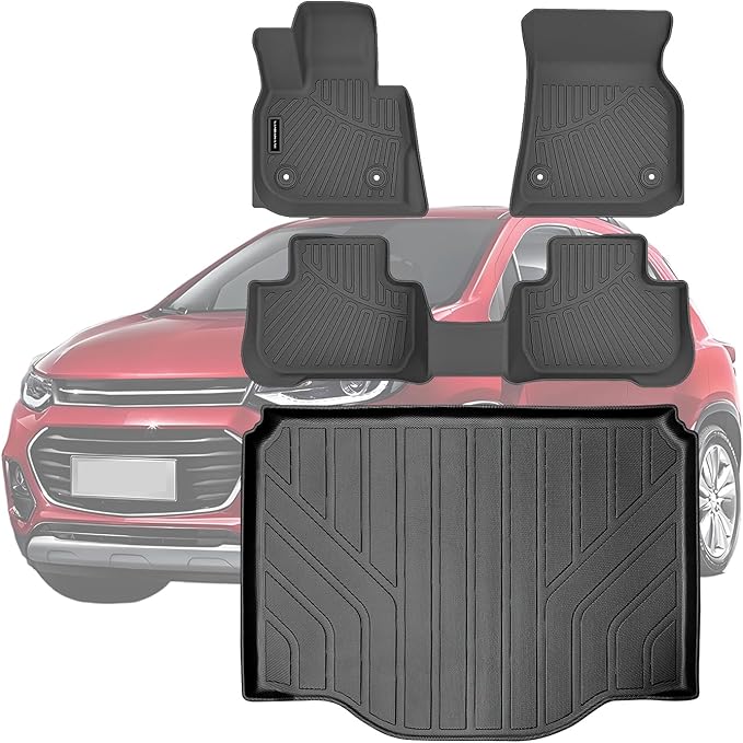 TPE Floor Mats for 2014-2023 Chevy Trax&13-23 Buick Encore (Not fit GX), All Weather Car Floor Liners Fit Chevy Trax Accessories Black