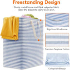 Lifewit 2 Pack Laundry Basket 100L Each, Collapsible Clothes Hamper with Reinforced Handles, Freestanding Waterproof Design f