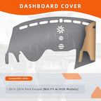 KEYOOG Dashboard Cover Dash Mat Fit for Fo-rd Escape 2019-2013 (Without HUD Models),Car Dash Board Mat Anti-Glare Carpet,Non-