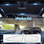 KMF 6pcs Thicken Sun Shades for Toyota Prius 2023-2025 Accessories,Full Car Window Covers Sunshade for Windshield Side Rear, UV Block and Privacy Blackout for Car Camping