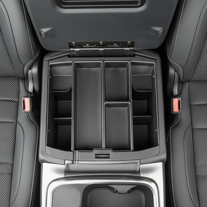 Vehicle OCD - Lower Center Console Organizer Tray for Dodge RAM 1500 (2009-18), RAM 2500/3500 (2010-18), RAM 1500 Classic (2019-24)(full console w/bucket seats ONLY) - Made in USA - SLX131