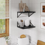 Deep Floating Shelves,16" Wx10 D Floating Shelves for Wall Set of 2,Heavy Duty Wood Floating Shelf with Metal Bracket,Wall Mo
