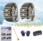 Snow Chains, Tire Chains for Car SUV Pickup Trucks, Adjustable Portable Universal Emergency Anti Skid Snow Car Tire Chains fo