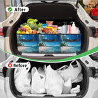 Reusable Grocery Bags Heavy Duty Shopping Bags Foldable Large Tote Bags with Long Handles & Hard Bottom