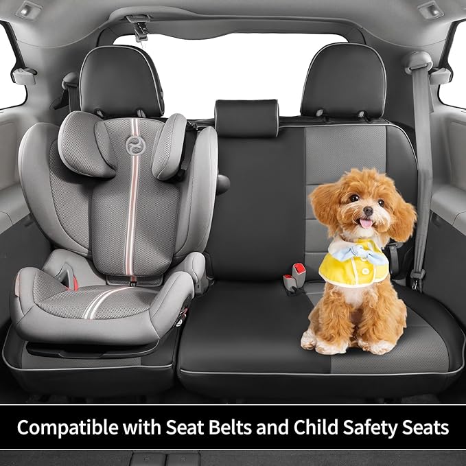 EKR Sienna Seat Covers for 2011-2020 Toyota Sienna LE,XLE, SE,XLE Premium 2nd Row 4/2/4 Split,8 Seats,Waterproof Car Seat Cov