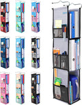 ABRA® 3 Shelf Hanging Locker Organizer for School, Gym, Work, Storage | Deep Shelves 6.5”x 9”| Eco-Friendly Fabric Healthy fo