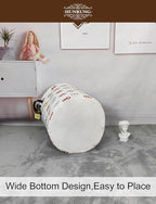 HUNRUNG Laundry Hamper,Large Canvas Fabric Lightweight Storage Basket Toy Organizer Dirty Clothes Collapsible Waterproof for 