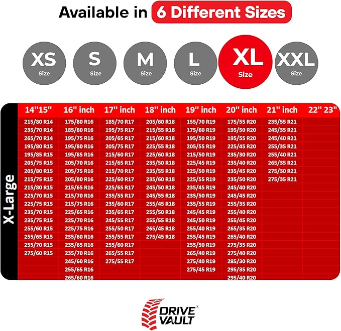 Snow Socks for Tires | Alternative for Tire Snow Chains | Ultra Grip Series | Reusable Snow Traction Device for Passenger Car