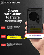 Mob Armor Magnet Flex Plate - Magnetic Phone Mount for iPhone, Android, Wireless Charging Compatible- 2mm Thick Rubber Magnetic Plate -