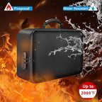 DocSafe Document Bag with Lock,Fireproof 3-Layer File Storage Case with Water-Resistant Zipper,Document Safe Portable Travel 