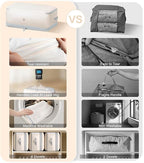 Comforter Storage Bag - 130L Large Capacity Blanket Storage Bags 4-Layer Ultra Space Saving Self Compression Organizer, Washa