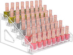 JessLab Nail Polish Organizer, 6-Tier Clear Acrylic Sunglass and Essential Oil Holder, Makeup Organizer for Bathroom Vanity C