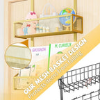 Kaiferty Over The Door Hooks Organizer, Coat Rack Over The Door Storage Hanger Towel Rack, Back of Door Storage Organizer for